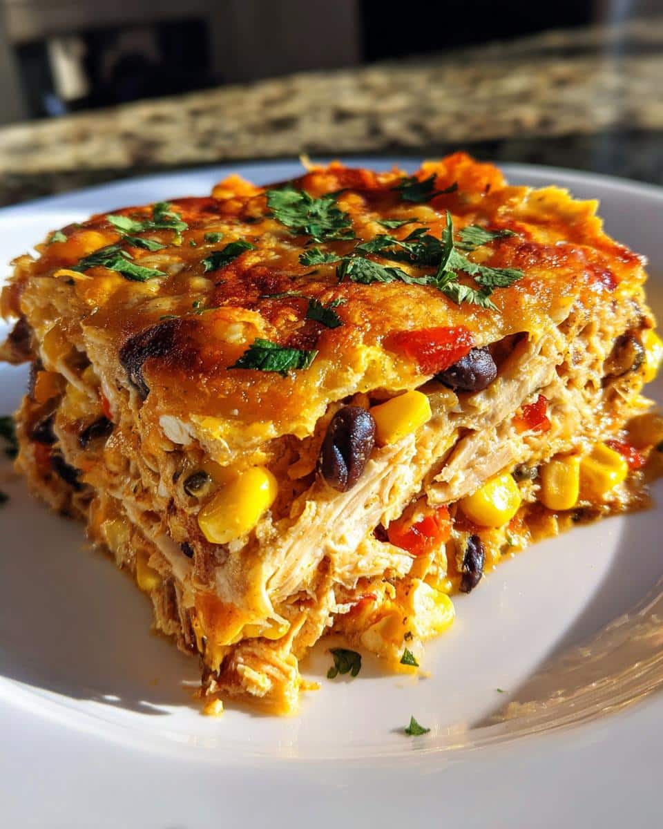 Southwest Chicken Tortilla Casserole - detail 2