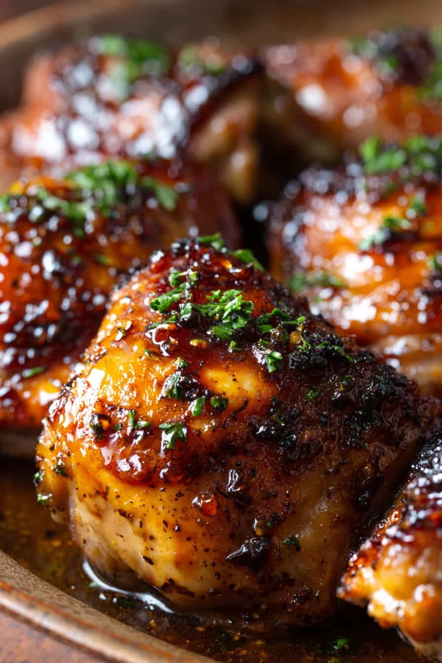 Maple Glazed Chicken Thighs Cooking