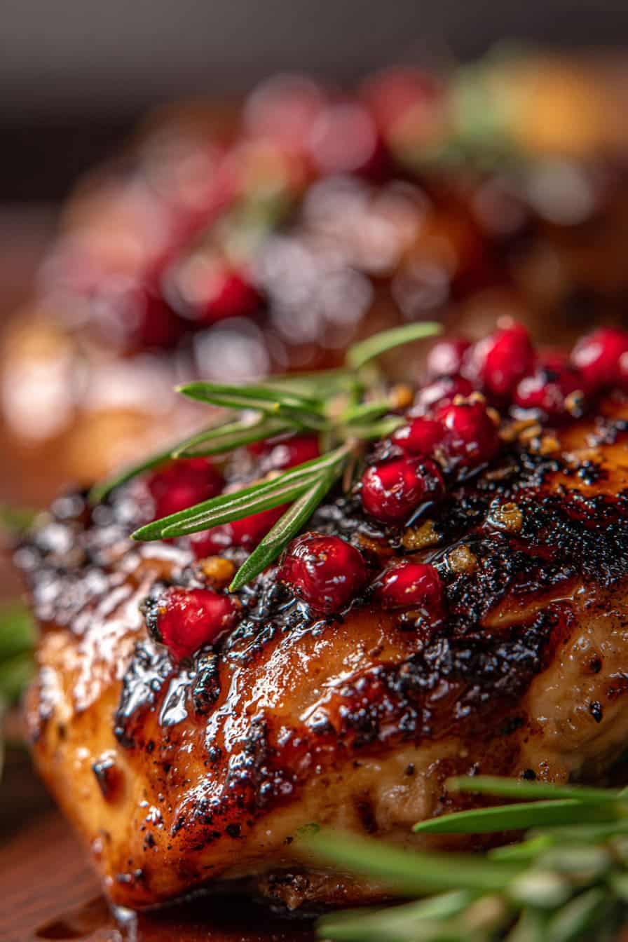 Step-by-step Cranberry Orange Teriyaki Chicken being prepared