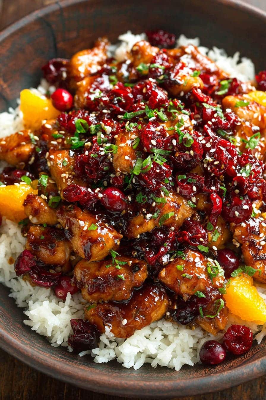 Cranberry Orange Teriyaki Chicken