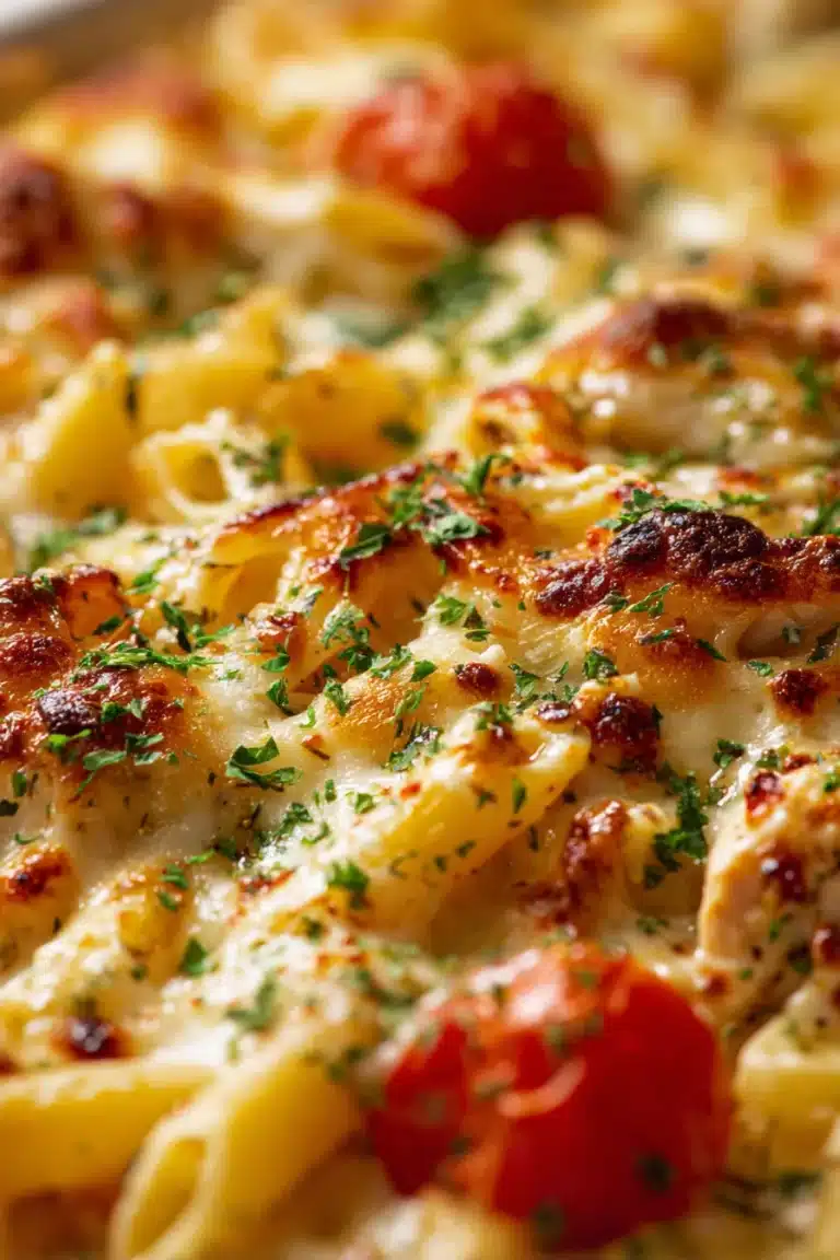 Deliciously Simple Creamy Chicken Pasta Bake with Mozzarella Recipe