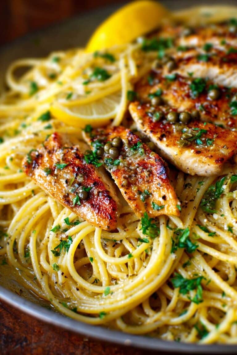 Delicious Holiday Chicken Piccata Pasta for Festive Gatherings