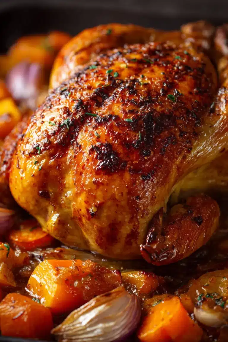 Savory Apricot Ginger Glazed Roasted Chicken for a Flavorful Dinner
