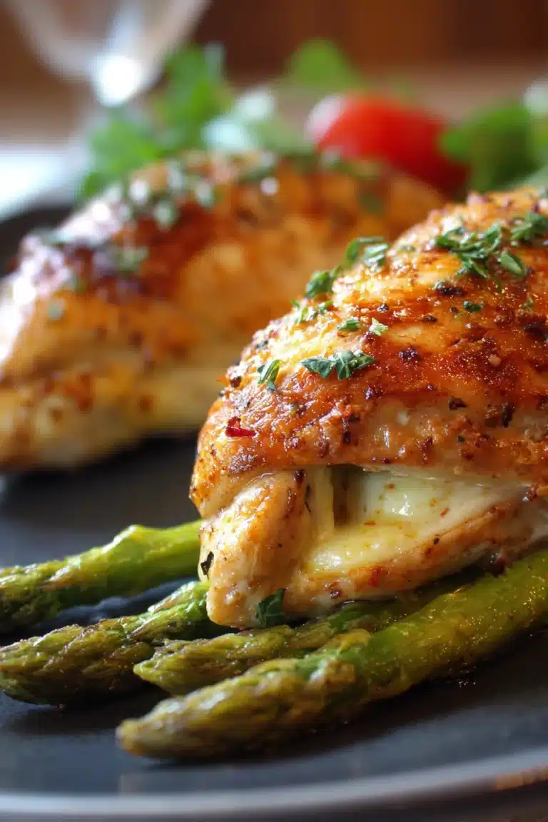 Delicious Asparagus And Gruyere Stuffed Chicken Breasts Recipe