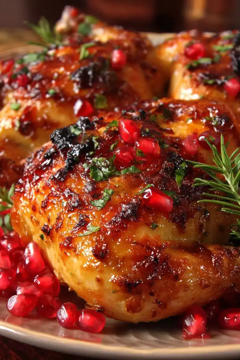 Delicious Pomegranate Glazed Roasted Cornish Game Hens Recipe