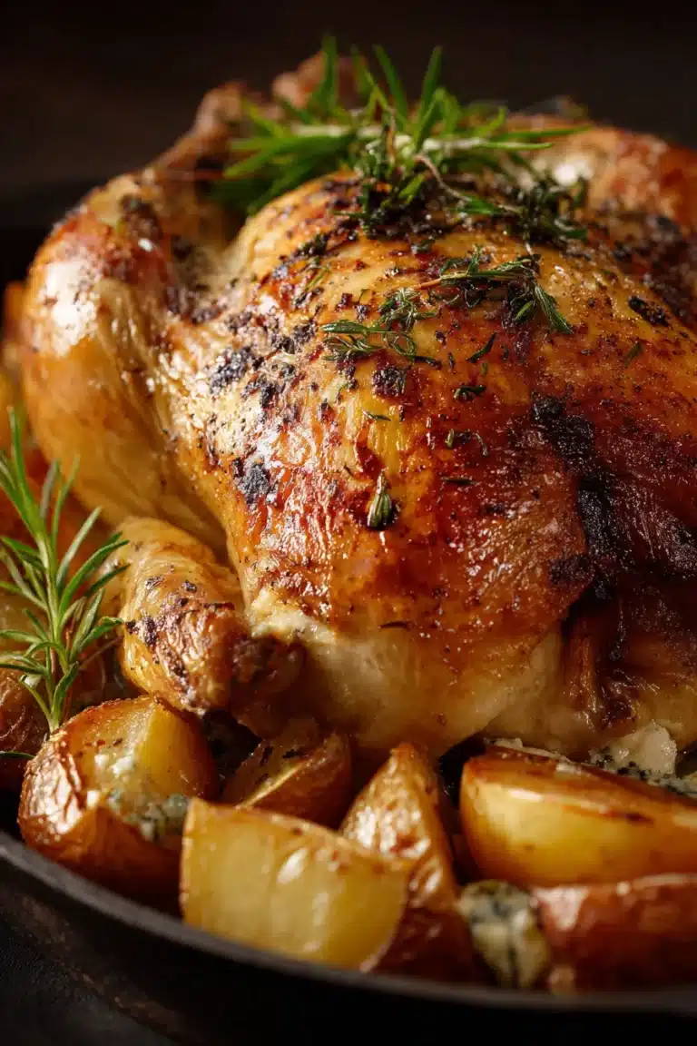 Elevate Dinner with Roasted Chicken With Pears And Gorgonzola Delight